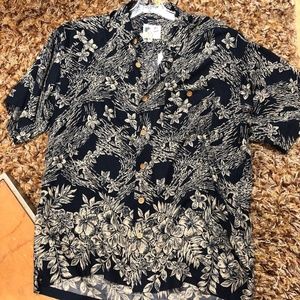 M E Sport,Men’s Spring Shirt Casual,Black-Beige,Sz L,Hawaiian short sleeve.!